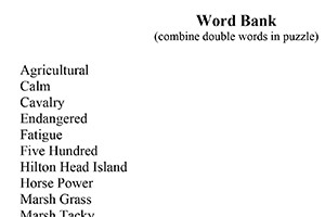 Crossword Word Bank